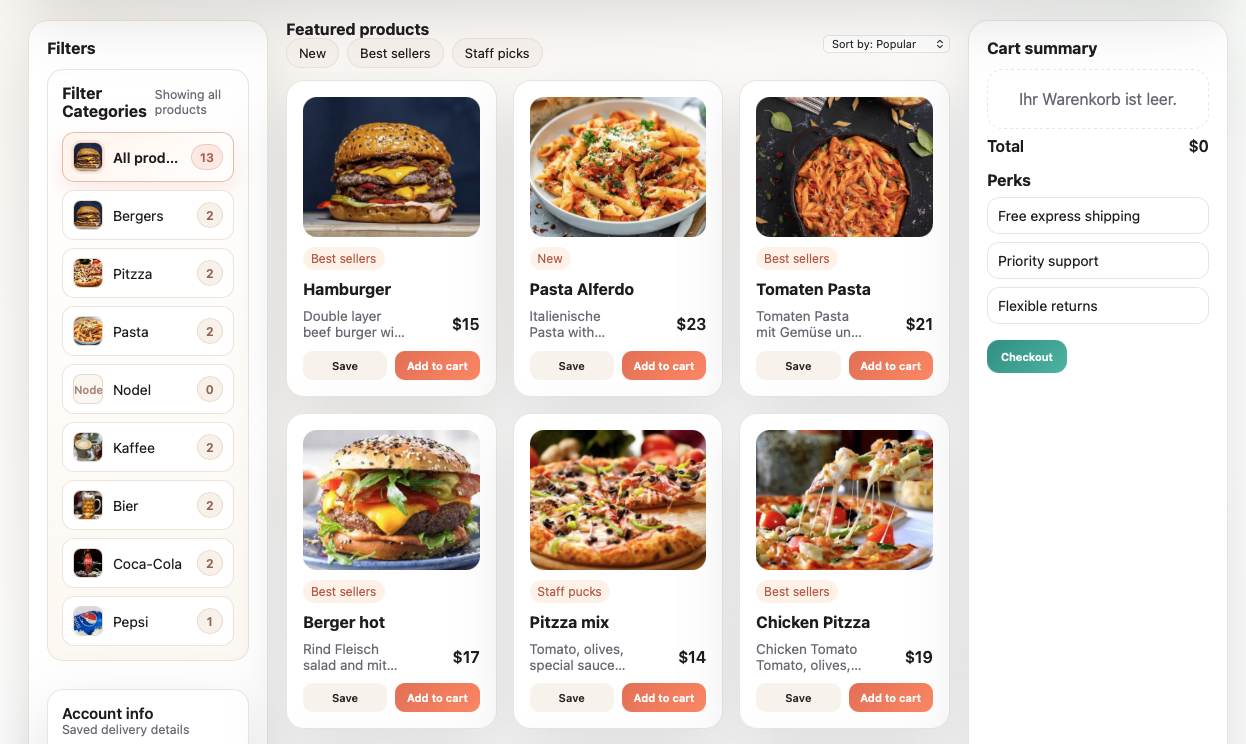 E-commerce platform screenshot